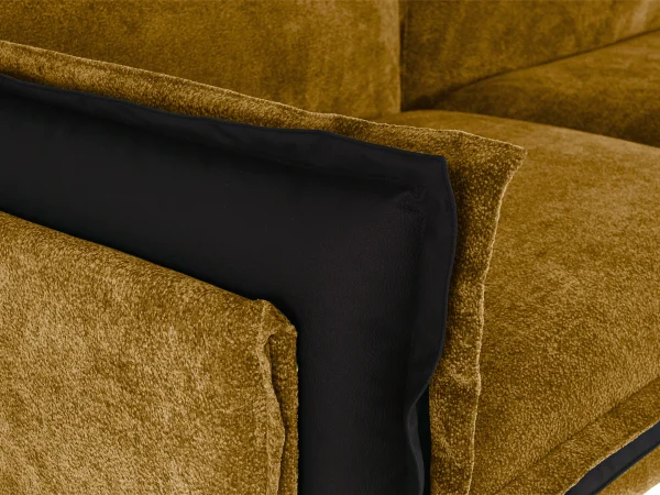 Диван Barcelona 2-местный черный, светло-коричневый — изображение 4