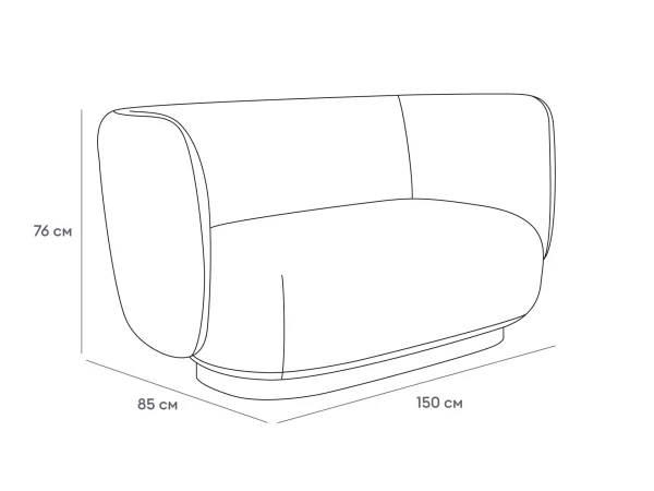Диван Lucca 2-х местный серый — изображение 3