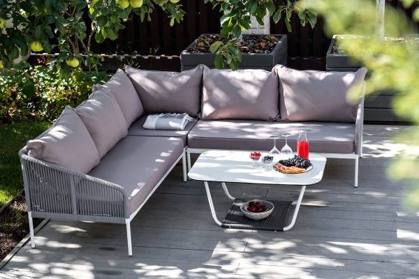 "Канны" модульная угловая лаунж-зона из роупа (веревки), цвет светло-серый — изображение 3