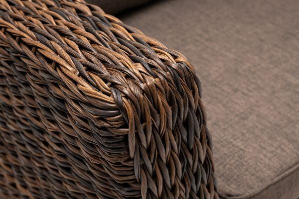 "Капучино" кресло из искусственного ротанга (гиацинт), цвет коричневый — изображение 4