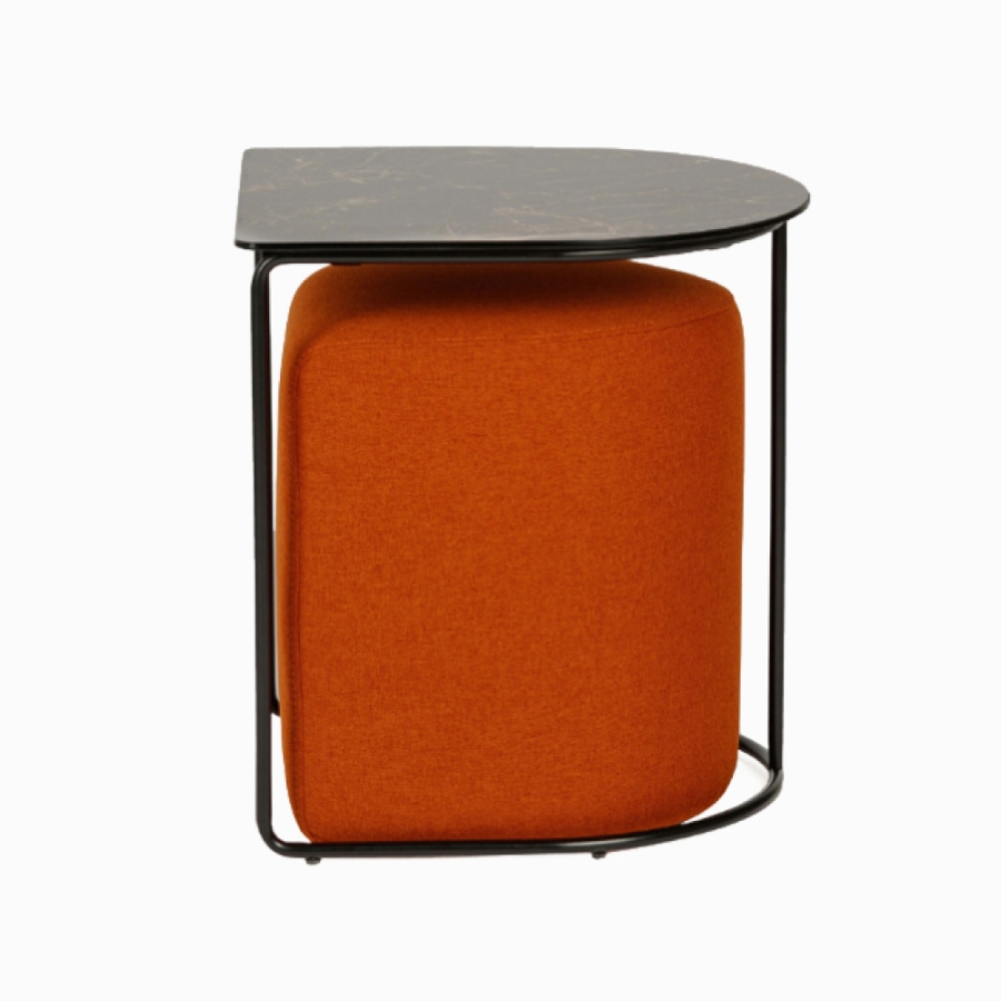 Кофейный столик с пуфом Eglens 44х42 Кофейный столик с пуфом Eglens 44х42