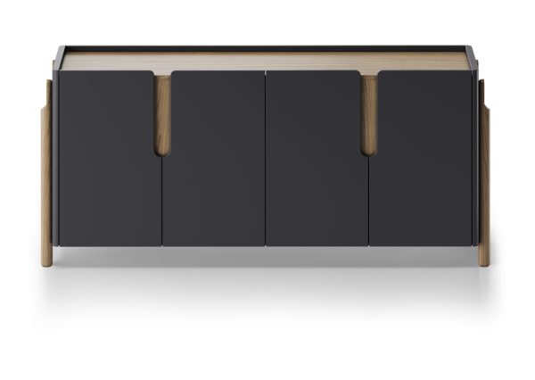 Комод Basic 4 двери ширина 180 см (черный) — изображение 2