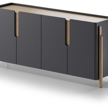 Комод Basic 4 двери ширина 180 см (черный)