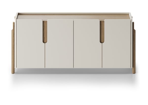 Комод Basic 4 двери ширина 180 см (молочный) — изображение 2