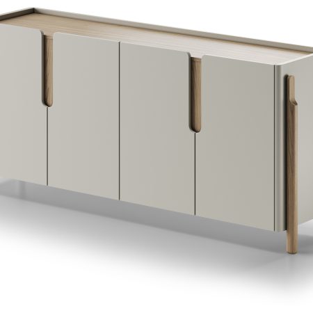 Комод Basic 4 двери ширина 180 см (серо-бежевый)