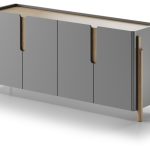 Комод Basic 4 двери ширина 180 см (серый)