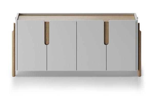 Комод Basic 4 двери ширина 180 см (светло-серый) — изображение 2