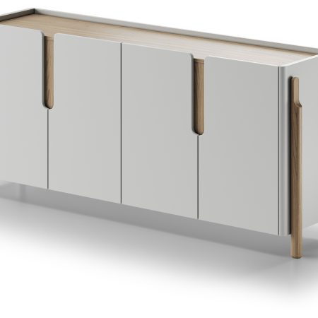 Комод Basic 4 двери ширина 180 см (светло-серый)