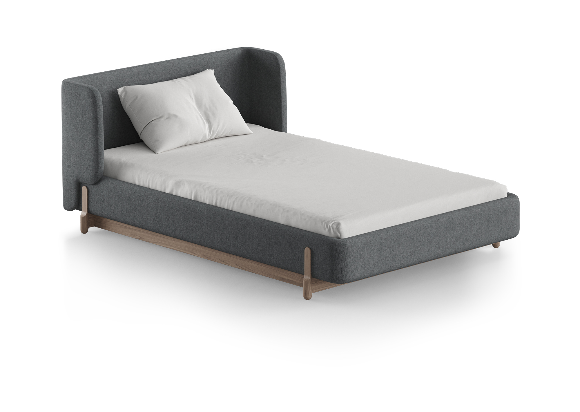 Кровать Basic спальное место 120*200 см (светло-серый Кровать Basic спальное место 120*200 см (светло-серый