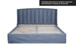Кровать Odry c подъем.мех. шенилл синий Natur Sin 206*220*120