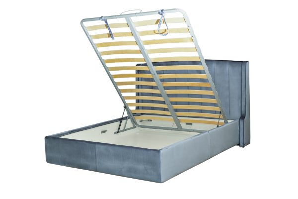 Кровать Odry c подъем.мех.вельвет синий Velv SIN 186*220*120 — изображение 3