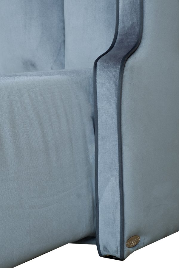 Кровать Odry c подъем.мех.вельвет синий Velv SIN 186*220*120 — изображение 5