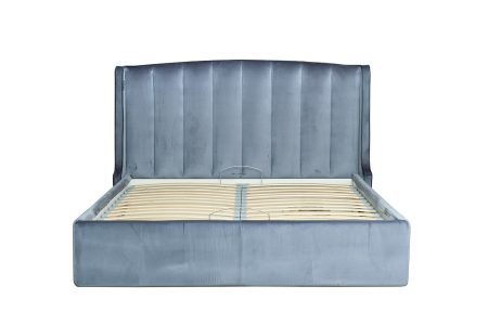 Кровать Odry c подъем.мех.вельвет синий Velv SIN 186*220*120