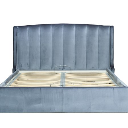 Кровать Odry c подъем.мех.вельвет синий Velv SIN 186*220*120