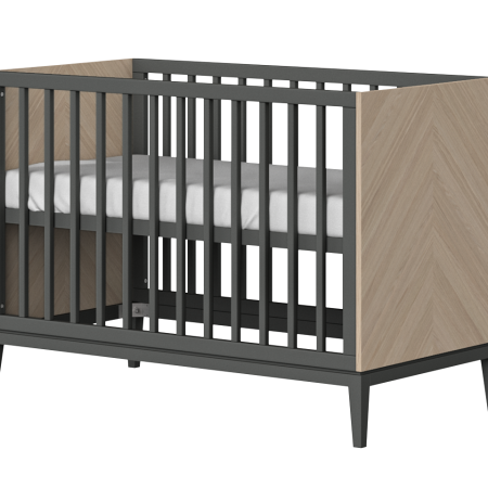 Кроватка Fjord спальное место 60*120 см  (темно-серый)