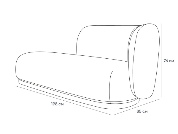 Кушетка Lucca правая темно-серый — изображение 3