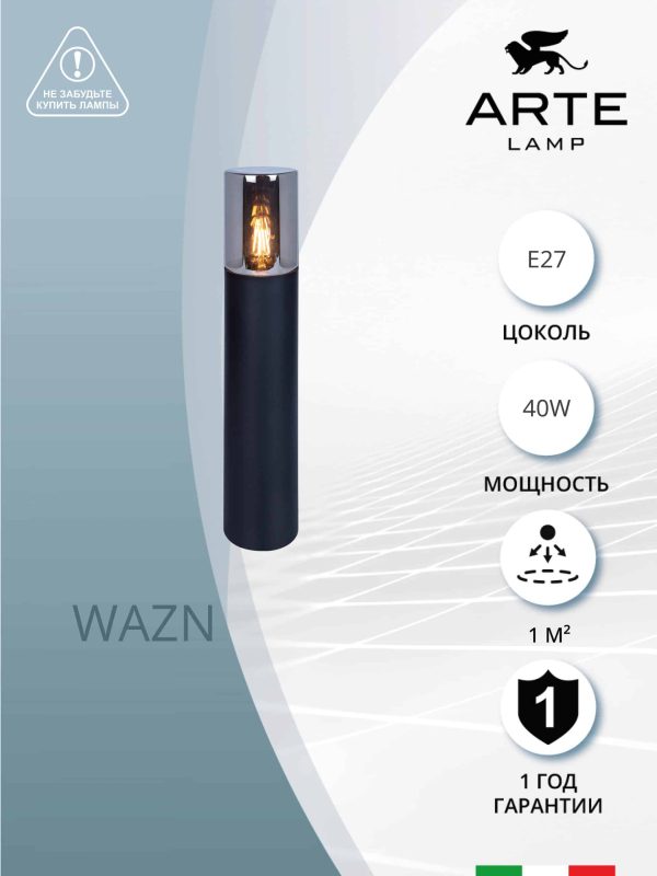 Ландшафтный светильник Arte Lamp WAZN A6215PA-1BK — изображение 3