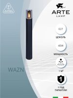 Ландшафтный светильник Arte Lamp WAZN A6218PA-1BK — изображение 5
