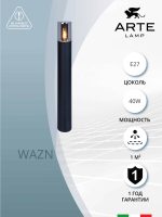 Ландшафтный светильник Arte Lamp WAZN A6218PA-1BK — изображение 5