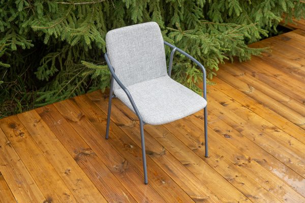 "Марокко" стул из текстилена nanotex, алюминиевый каркас, цвет серый — изображение 4