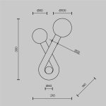 Настенный светильник (бра) Maytoni MOD476WL-02BS — изображение 2