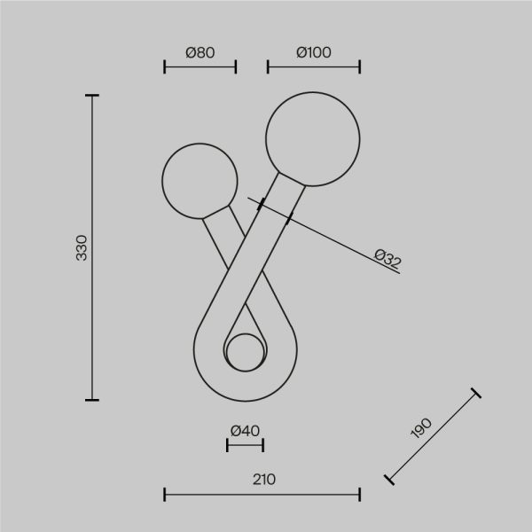 Настенный светильник (бра) Maytoni MOD476WL-02BS — изображение 2