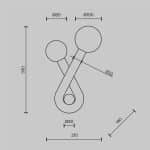 Настенный светильник (бра) Maytoni MOD476WL-02PT — изображение 4