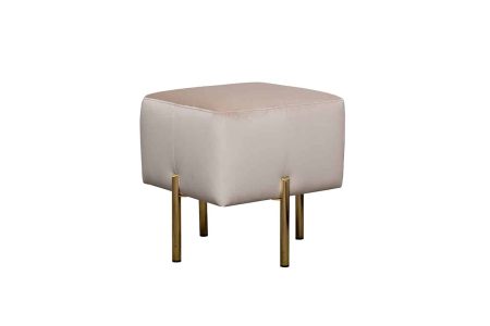Пуф Mario вельвет св.бежевый Velv ECRU 42*42*44см