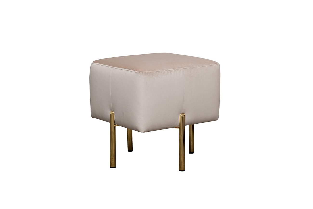 Пуф Mario вельвет св.бежевый Velv ECRU 42*42*44см Пуф Mario вельвет св.бежевый Velv ECRU 42*42*44см