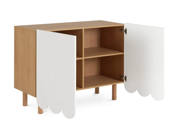 Сервант 2-х дверный Mira белый, дуб — изображение 2