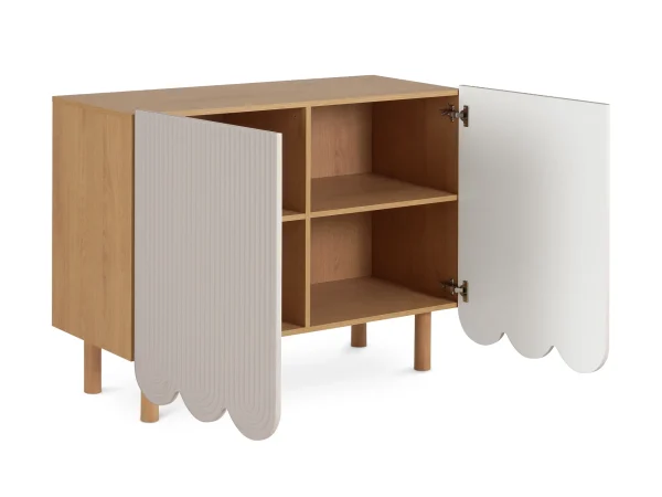 Сервант 2-х дверный Mira бежевый, дуб — изображение 2