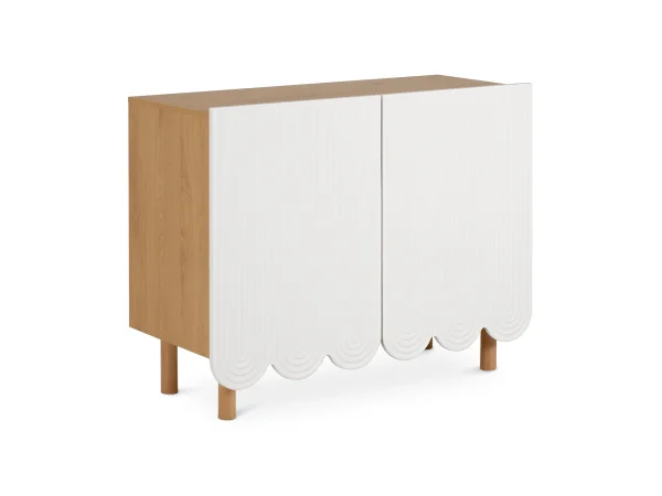 Сервант 2-х дверный Mira белый, дуб — изображение 3