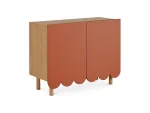 Сервант 2-х дверный Mira дуб, терракотовый — изображение 3