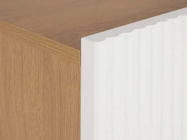 Сервант 2-х дверный Mira белый, дуб — изображение 5