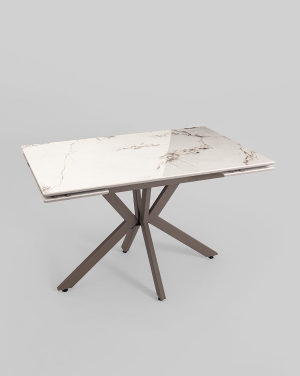 Стол раскладной Marmer 120-180*80*76 керамика капучино — изображение 2