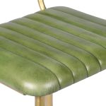 Стул барный кожаный на металлических ножках, КЕРАЛА II Грин — изображение 5