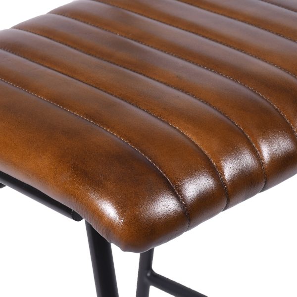 Стул барный кожаный на металлических ножках, КЕРАЛА II Ротанг — изображение 5