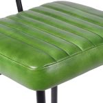 Стул барный кожаный на металлических ножках, САНДЖА II Грин — изображение 5