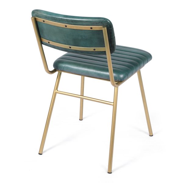 Стул кожаный на металлических ножках, АНУПАМА Грин — изображение 4