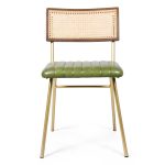 Стул кожаный на металлических ножках, КЕРАЛА ГРИН — изображение 3