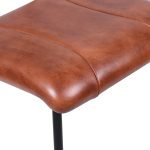 Стул кожаный на металлических ножках, САТРИЯ Браун — изображение 5