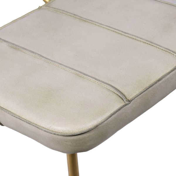 Стул кожаный на металлических ножках, САТРИЯ Уайт — изображение 5