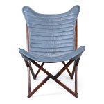 Стул кожаный складной на деревянном основании, ГОА Океан — изображение 3