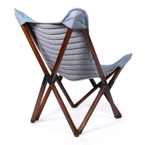 Стул кожаный складной на деревянном основании, ГОА Океан — изображение 4