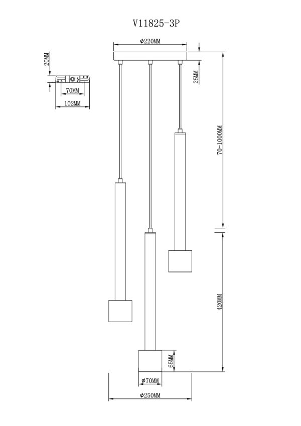 Светильник подвесной Moderli V11825-3P Malet — изображение 3