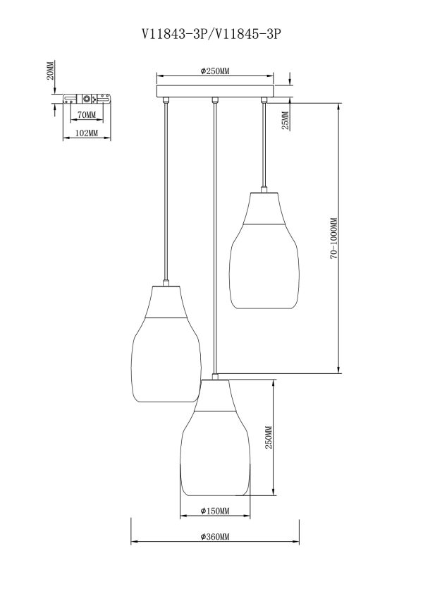 Светильник подвесной Moderli V11845-3P Adalina — изображение 3