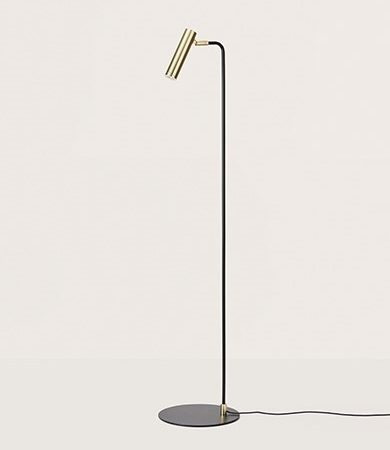 Торшер Maru черный - латунь