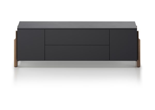 Тумба Basic 2 двери 2 ящика ширина 170 см (черный) — изображение 2