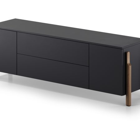 Тумба Basic 2 двери 2 ящика ширина 170 см (черный)
