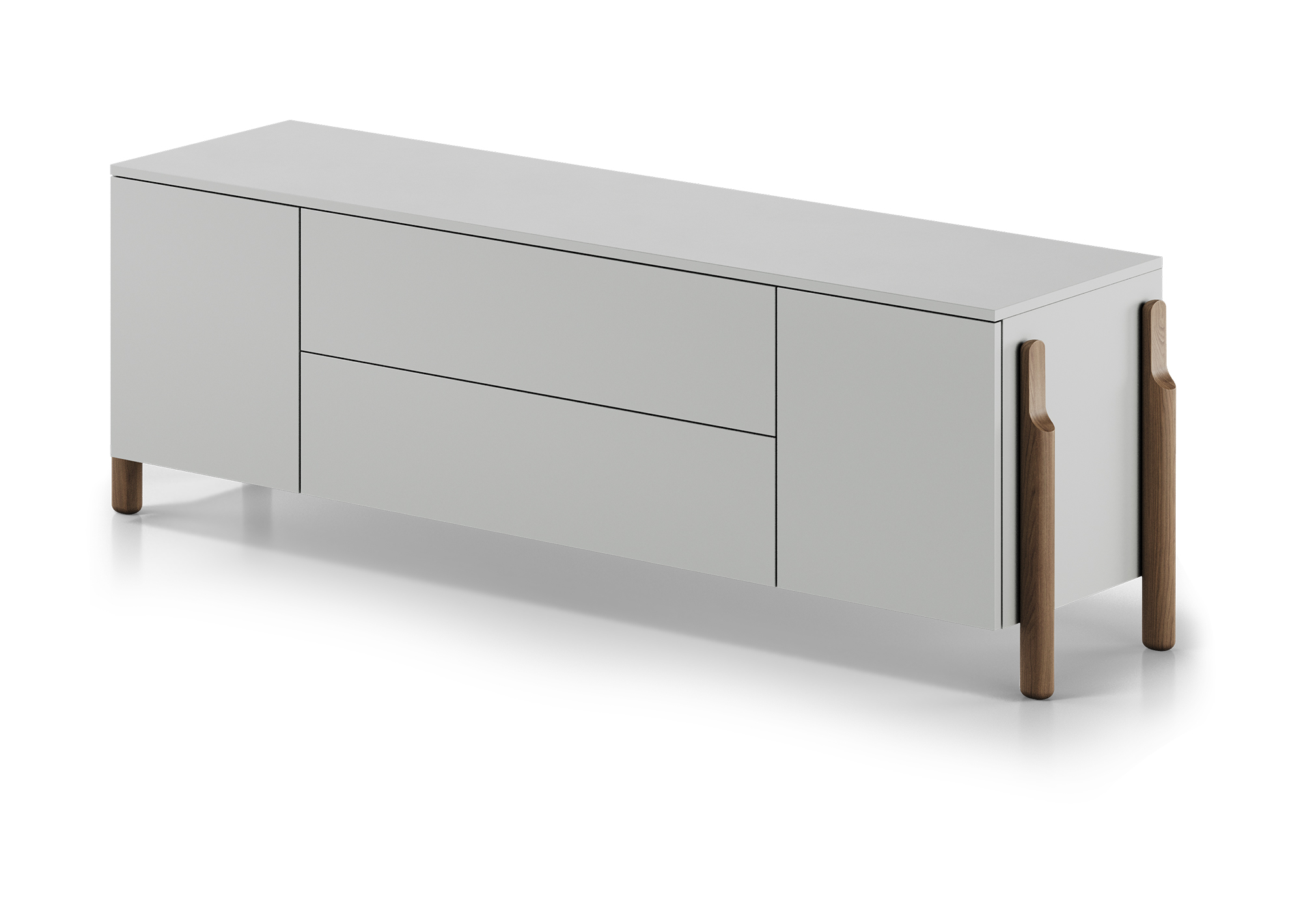 Тумба Basic 2 двери 2 ящика ширина 170 см (светло-серый) Тумба Basic 2 двери 2 ящика ширина 170 см (светло-серый)